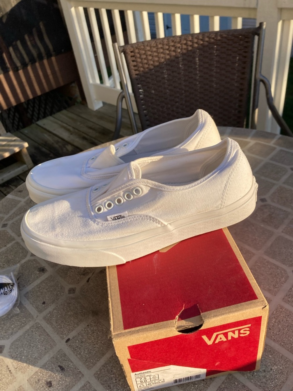 Vans Old Skool True White Mens Size 7.5